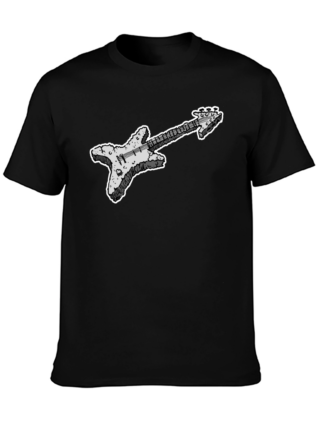 Cool Guitar Graphic Black T-Shirt