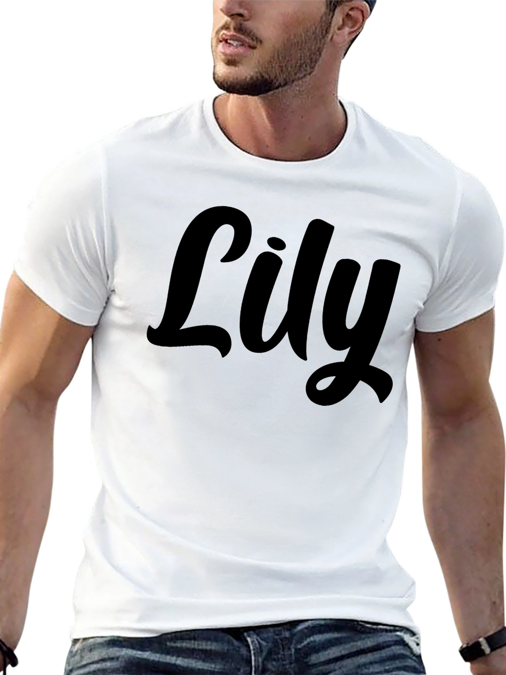 Lily Script Black T-Shirt