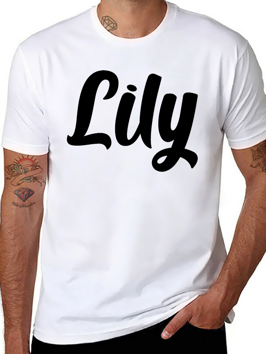 Lily Script Black T-Shirt