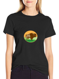 Bison Graphic T-Shirt - Black Casual Tee