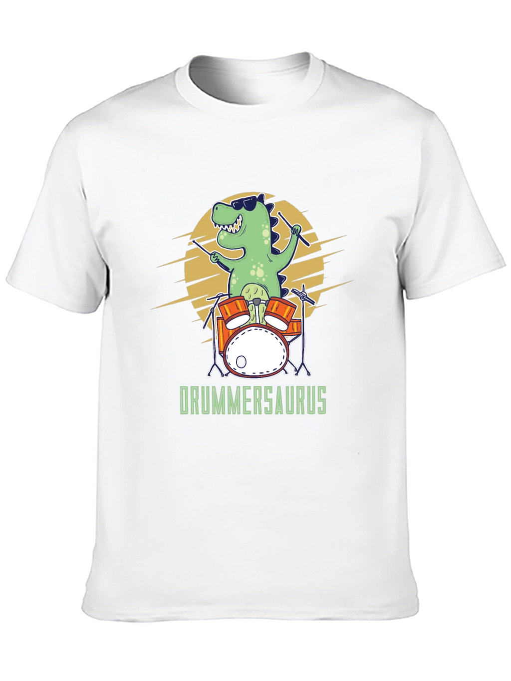 Drummersaurus T-Shirt - Funny Dinosaur Drummer Tee