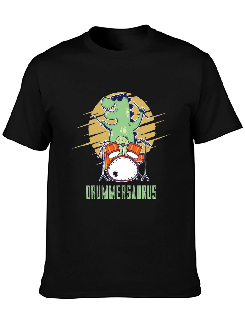 Drummersaurus T-Shirt - Funny Dinosaur Drummer Tee