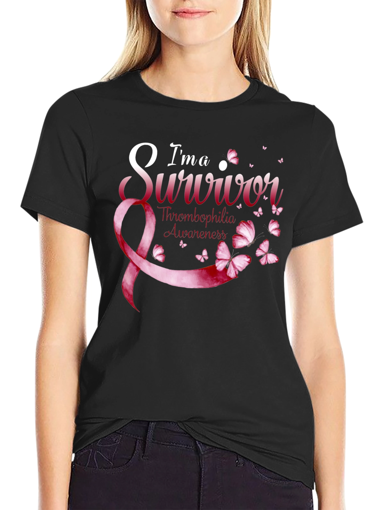 Thrombophilia Awareness Survivor Ribbon T-Shirt