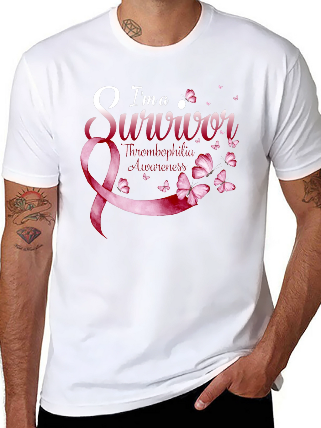 Thrombophilia Awareness Survivor Ribbon T-Shirt