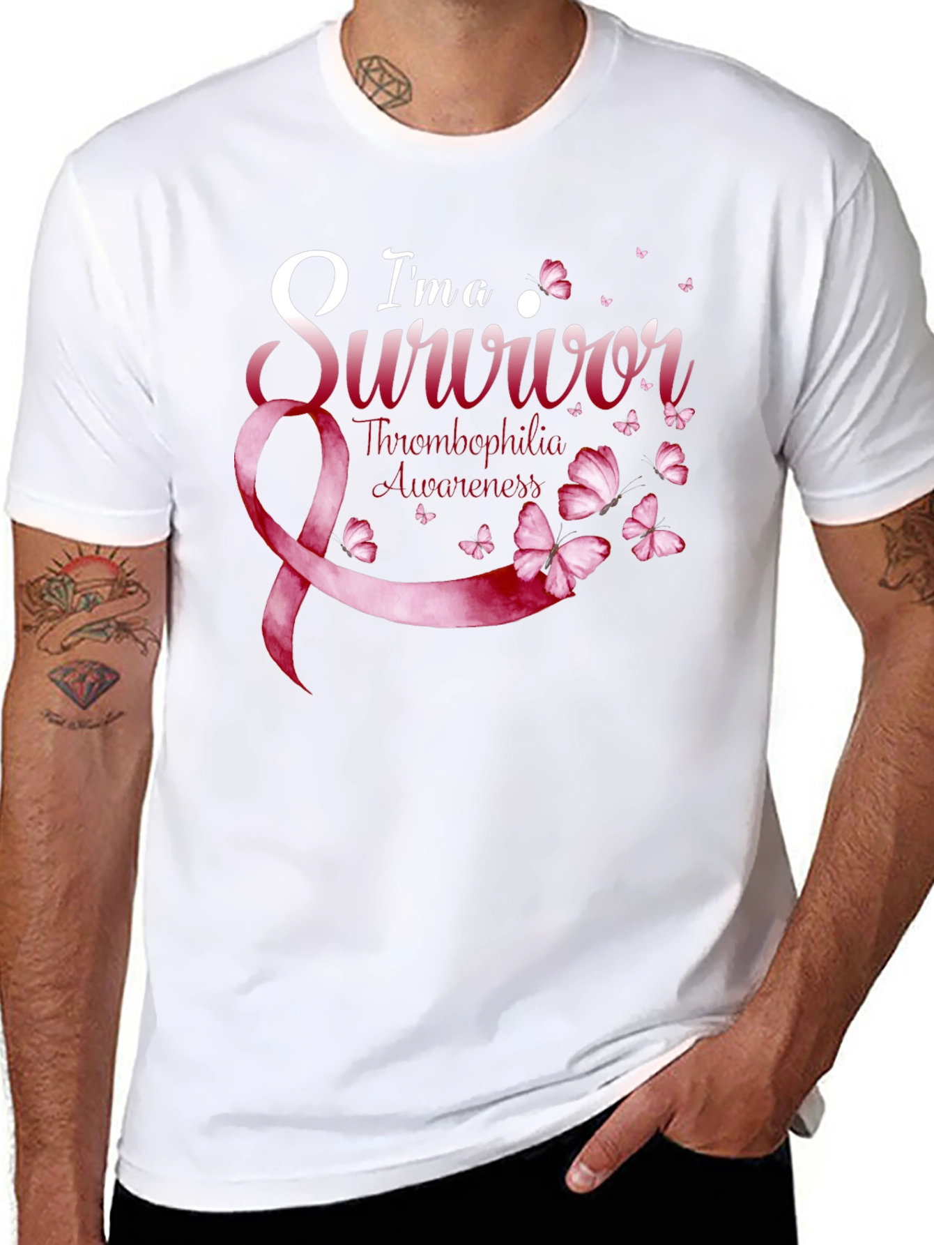 Thrombophilia Awareness Survivor Ribbon T-Shirt