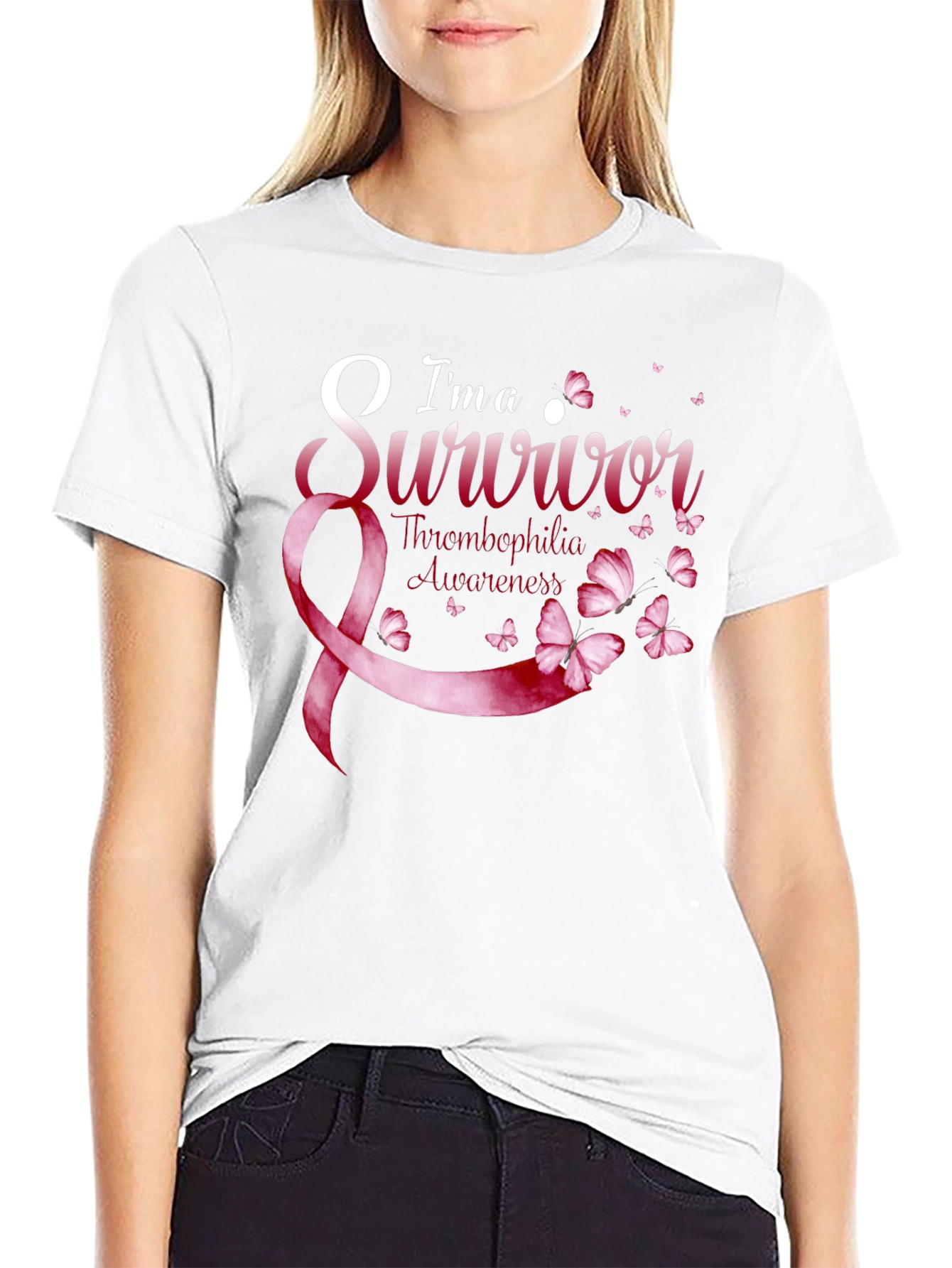 Thrombophilia Awareness Survivor Ribbon T-Shirt