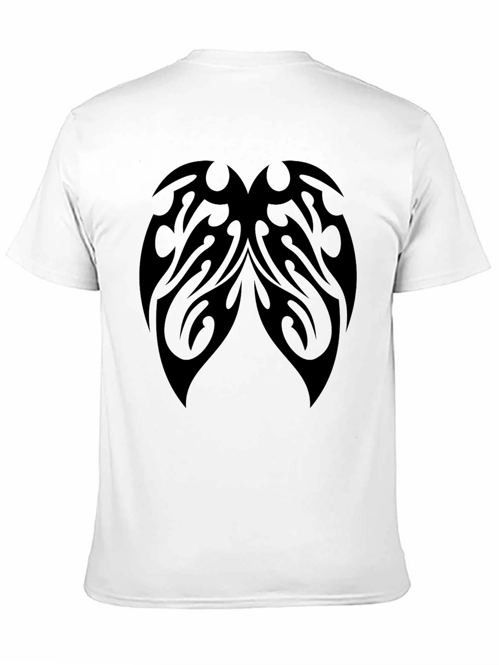 Tribal Tattoo Graphic Print Black T-Shirt