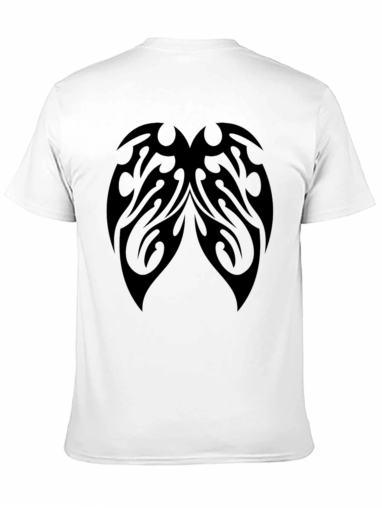 Tribal Tattoo Graphic Print Black T-Shirt