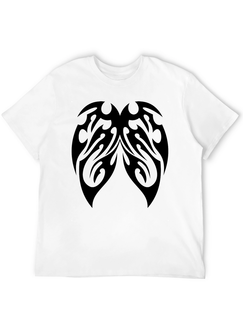 Tribal Tattoo Graphic Print Black T-Shirt
