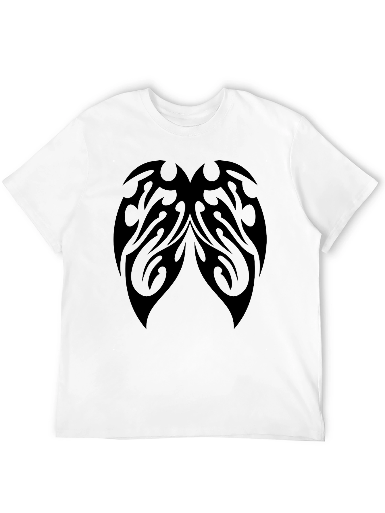 Tribal Tattoo Graphic Print Black T-Shirt