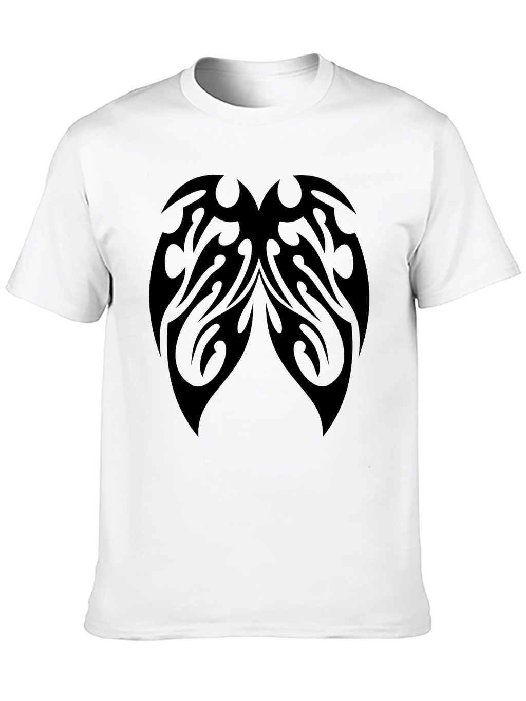 Tribal Tattoo Graphic Print Black T-Shirt
