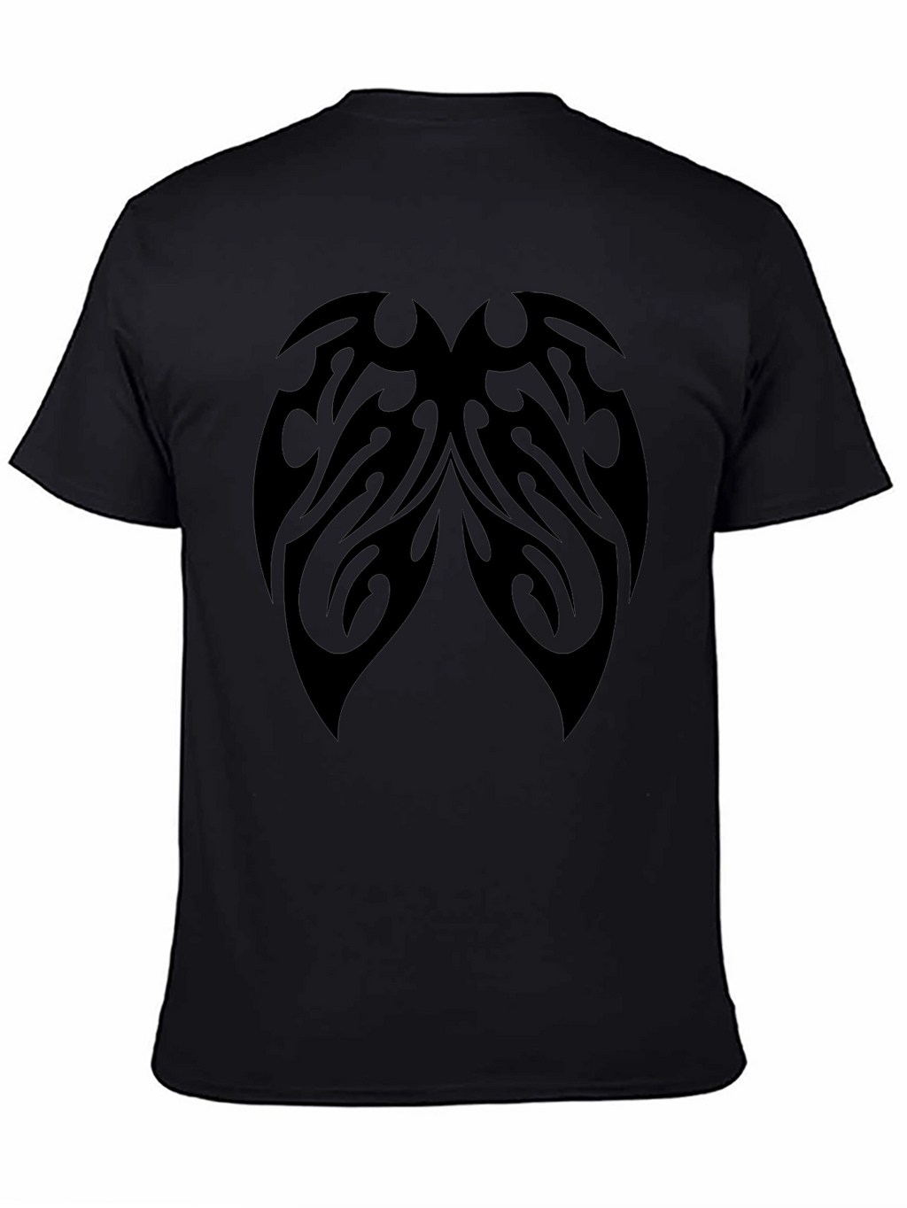 Tribal Tattoo Graphic Print Black T-Shirt