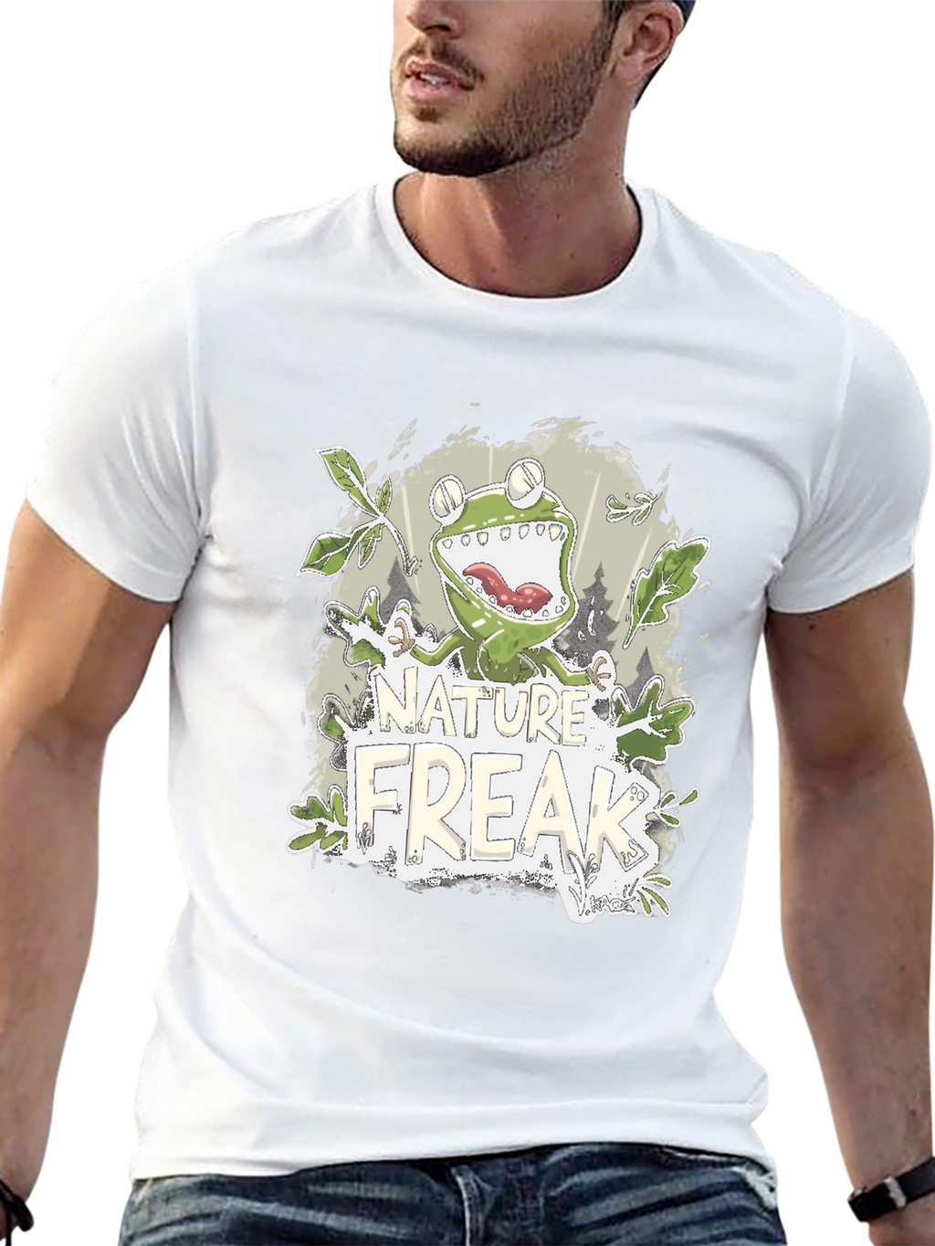 Nature Freak Frog Graphic T-Shirt