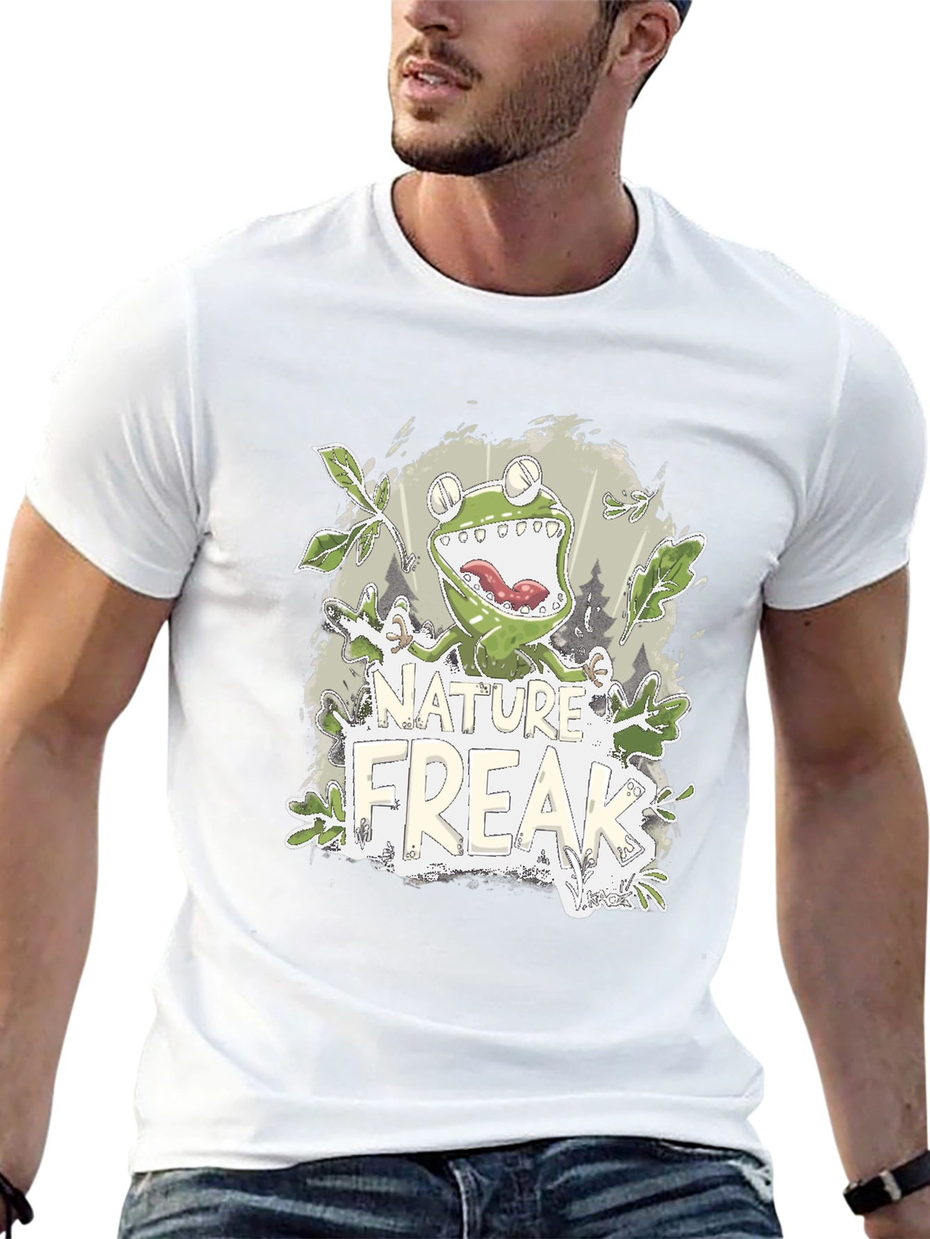 Nature Freak Frog Graphic T-Shirt