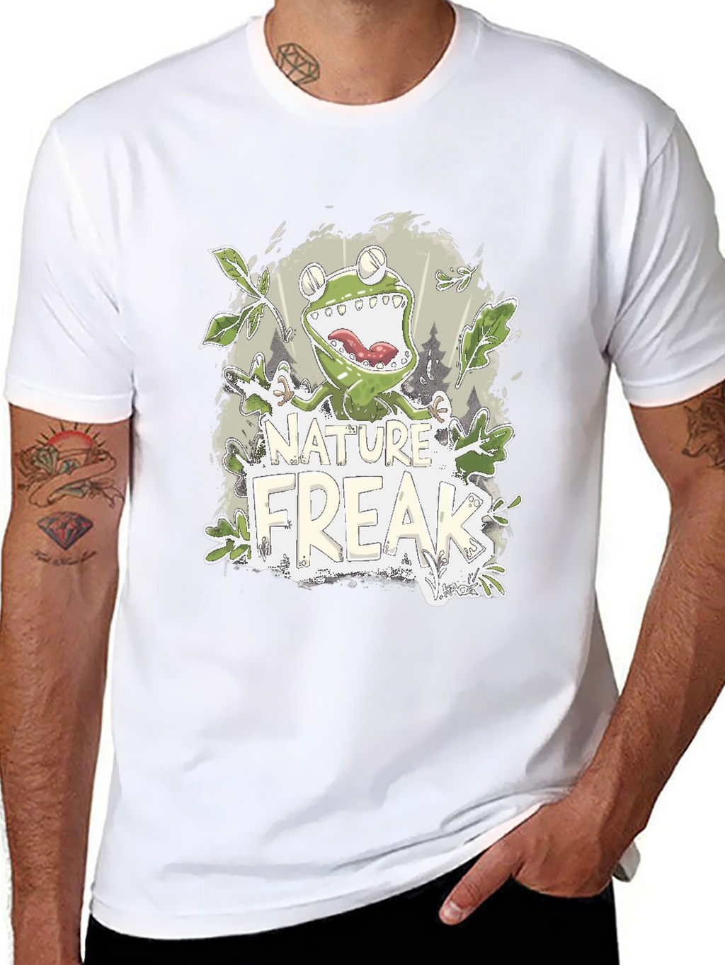 Nature Freak Frog Graphic T-Shirt
