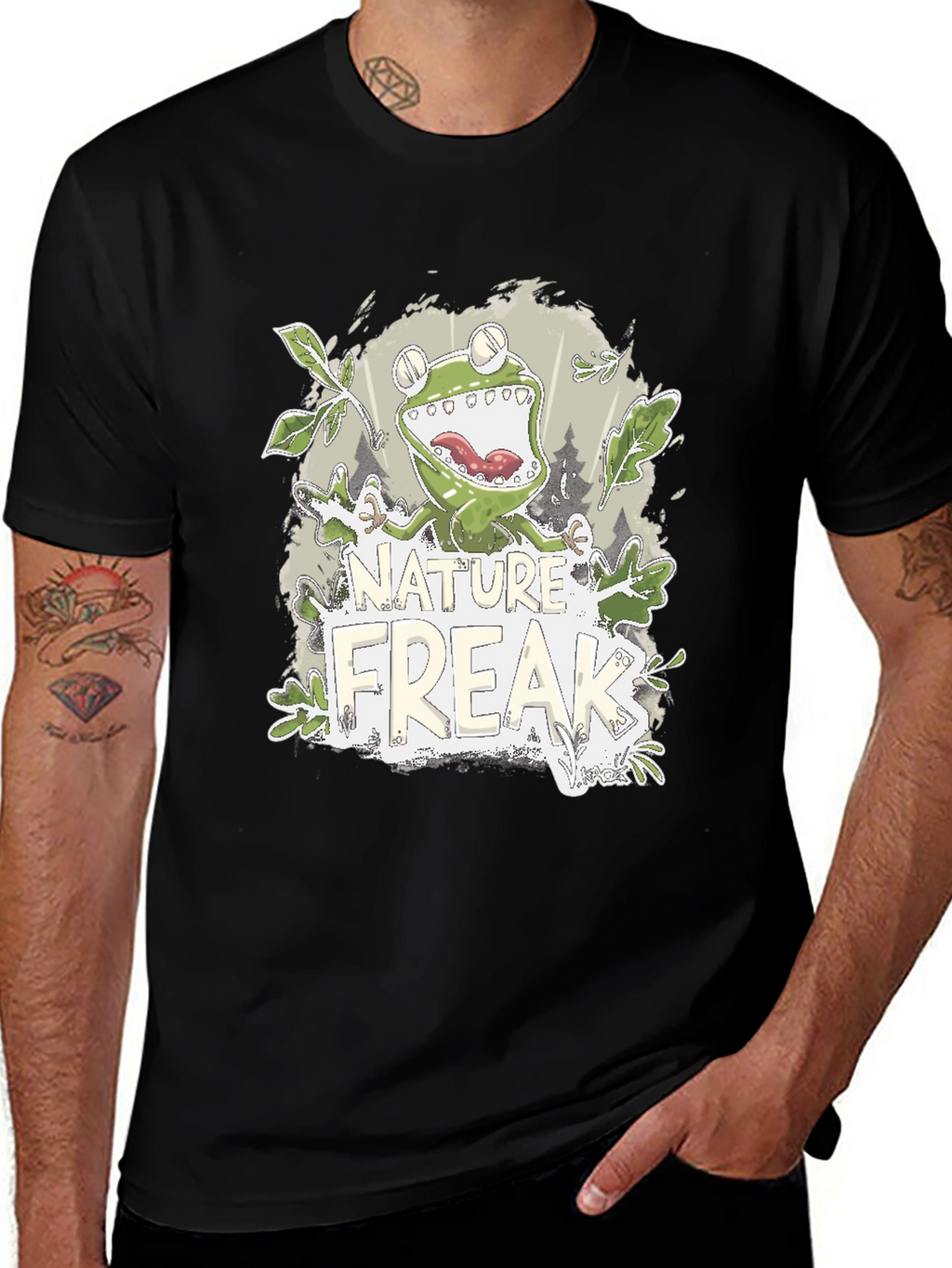 Nature Freak Frog Graphic T-Shirt