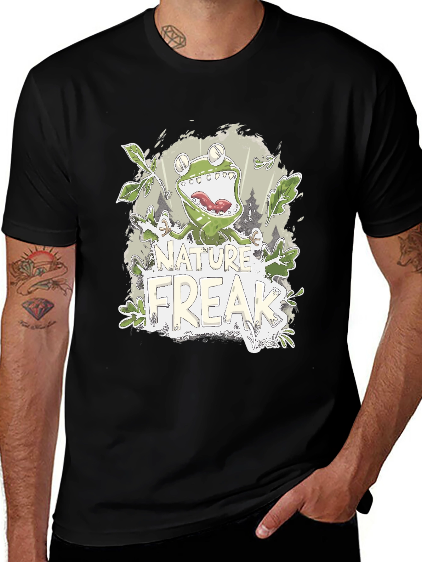 Nature Freak Frog Graphic T-Shirt