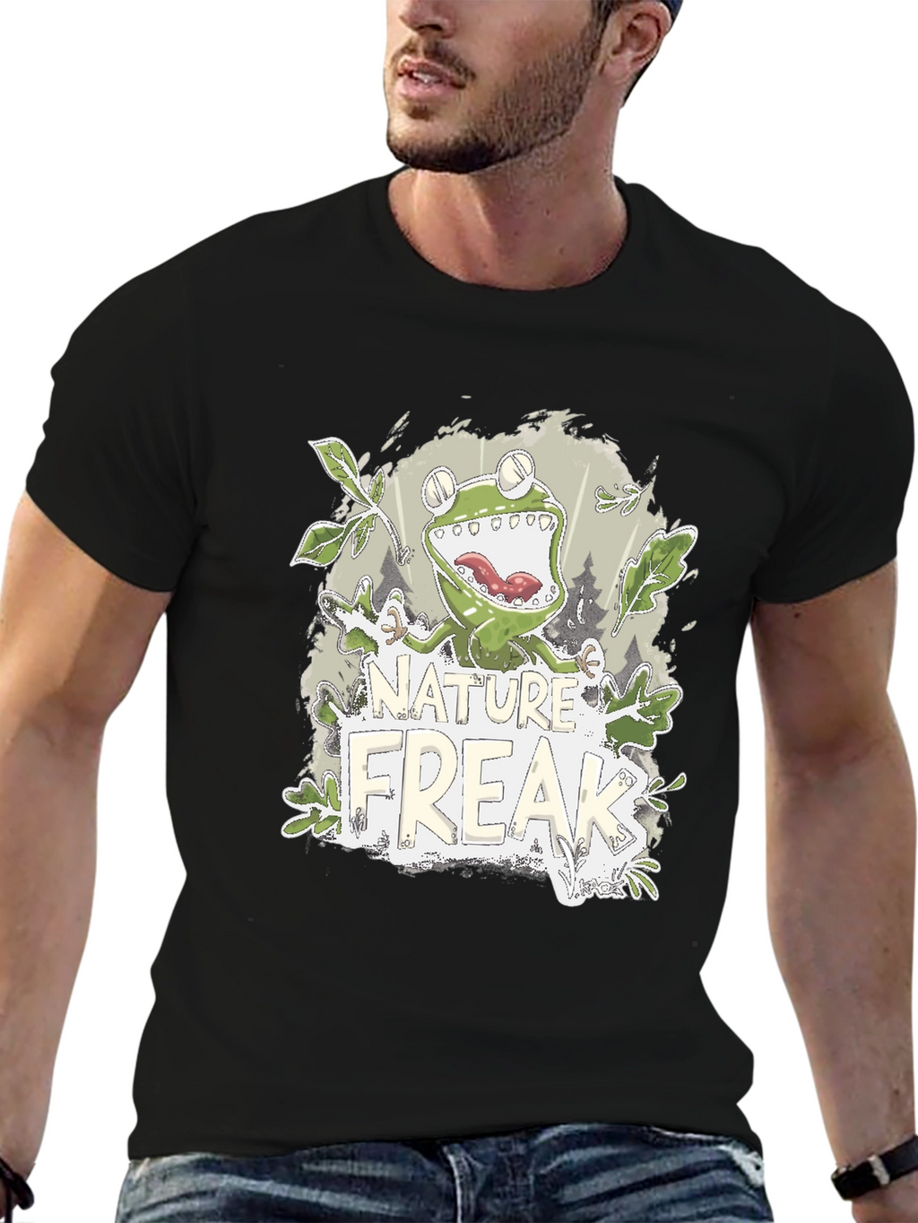Nature Freak Frog Graphic T-Shirt