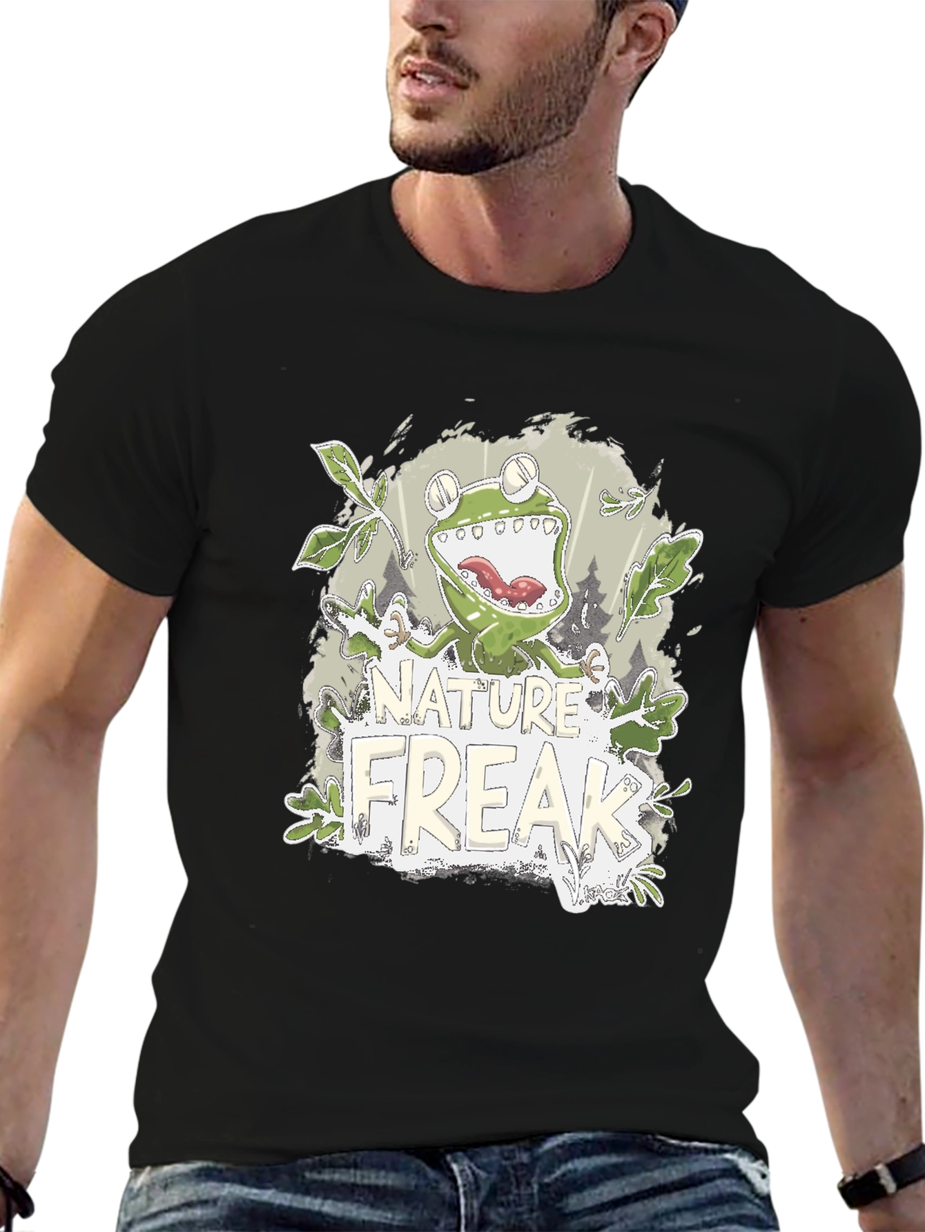 Nature Freak Frog Graphic T-Shirt