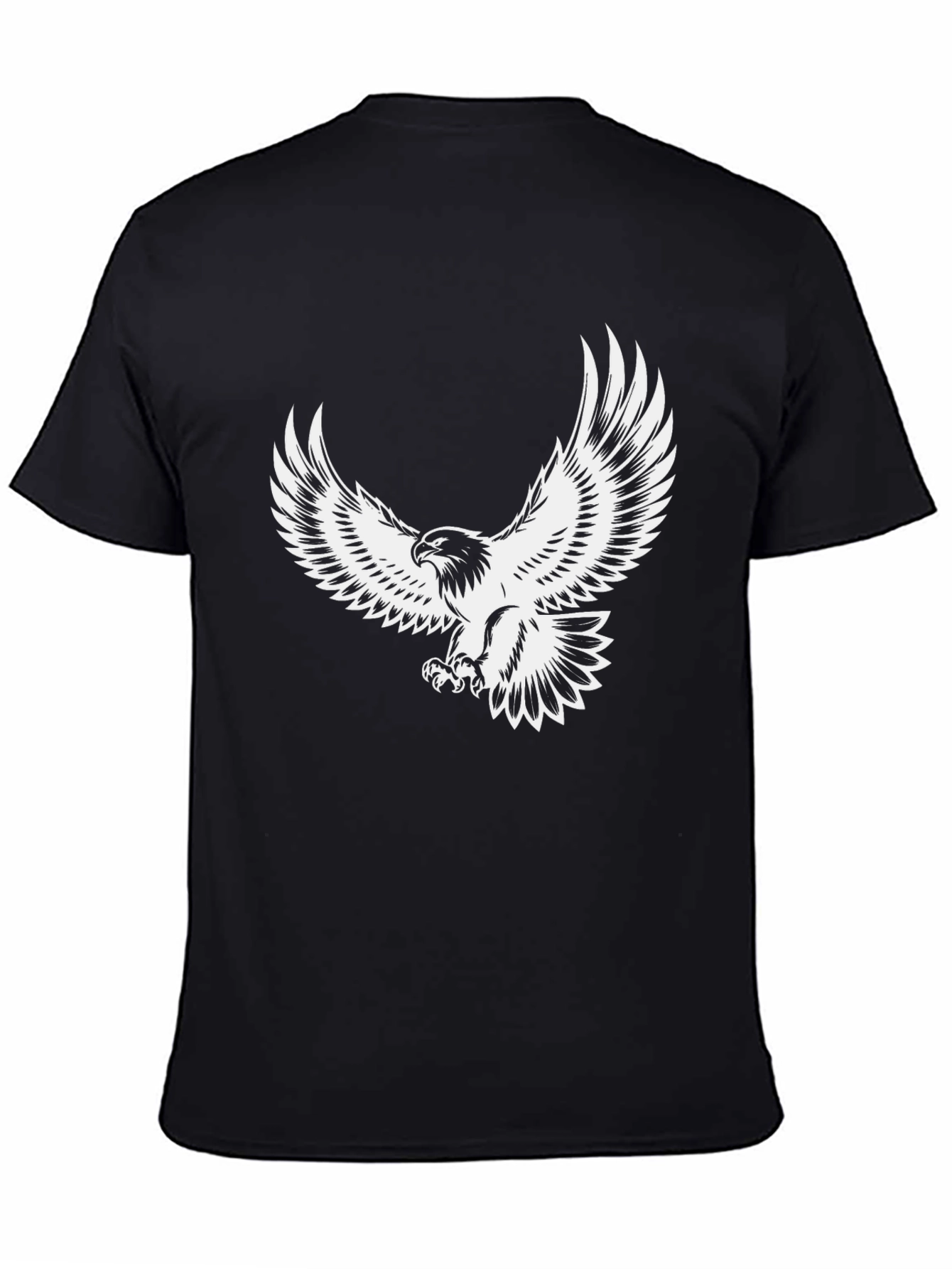 Mens Black Eagle Graphic T-Shirt