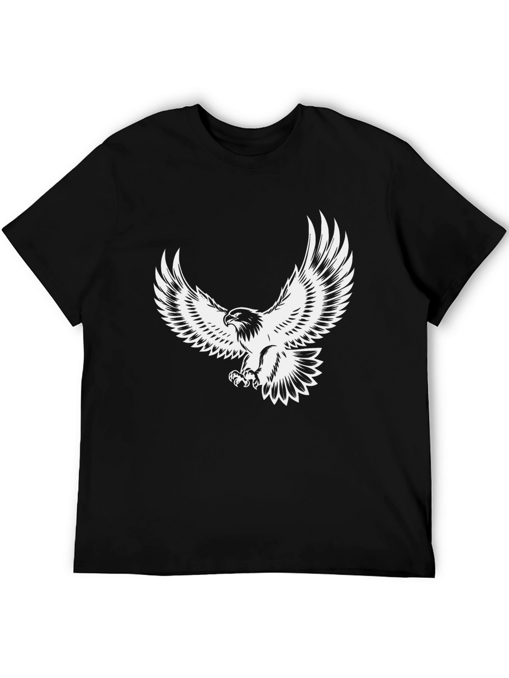 Mens Black Eagle Graphic T-Shirt