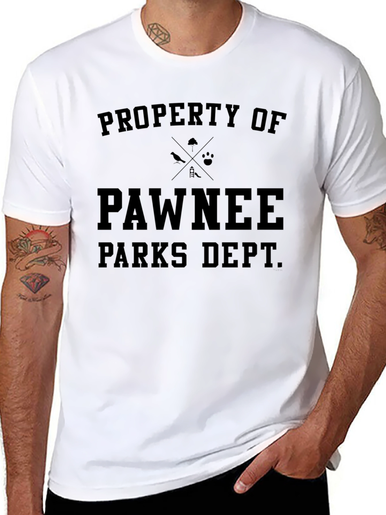 Pawnee Parks Dept. Black Graphic T-Shirt