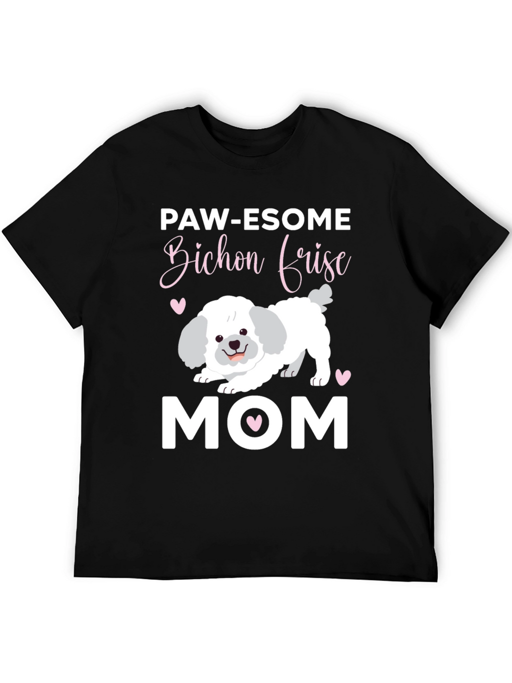 Paw-esome Bichon Frise Mom Graphic Tee