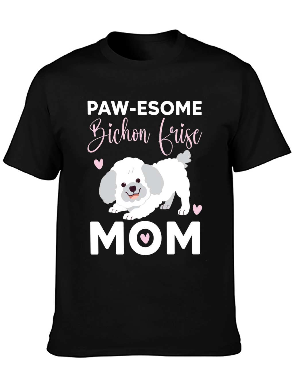 Paw-esome Bichon Frise Mom Graphic Tee