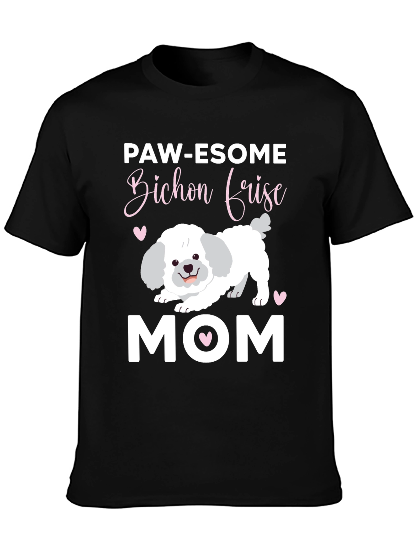 Paw-esome Bichon Frise Mom Graphic Tee