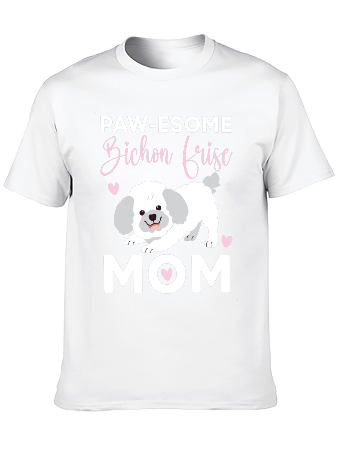 Paw-esome Bichon Frise Mom Graphic Tee