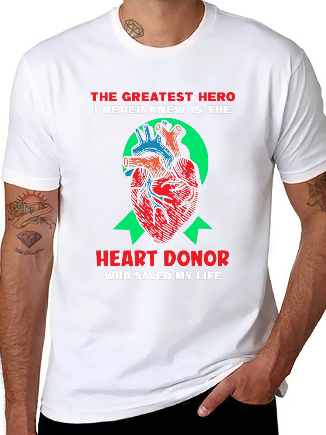 Heart Donor Hero T-Shirt - Saved My Life