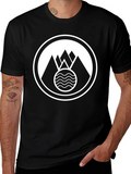 Mountain Waves Graphic Black T-Shirt