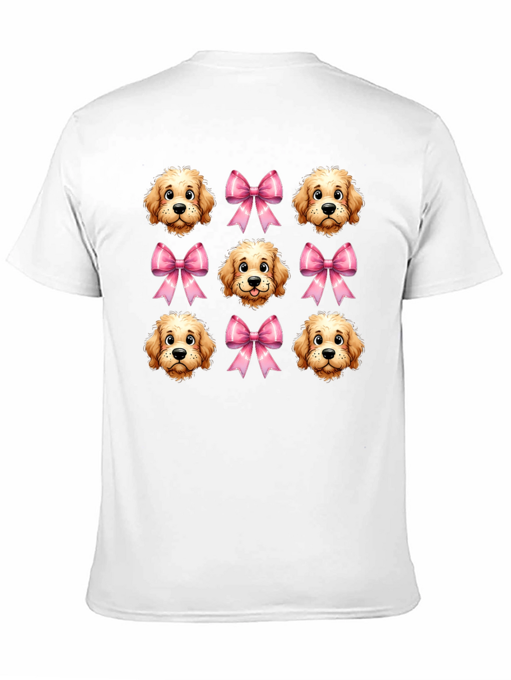 Dog & Bow Patterned T-Shirt