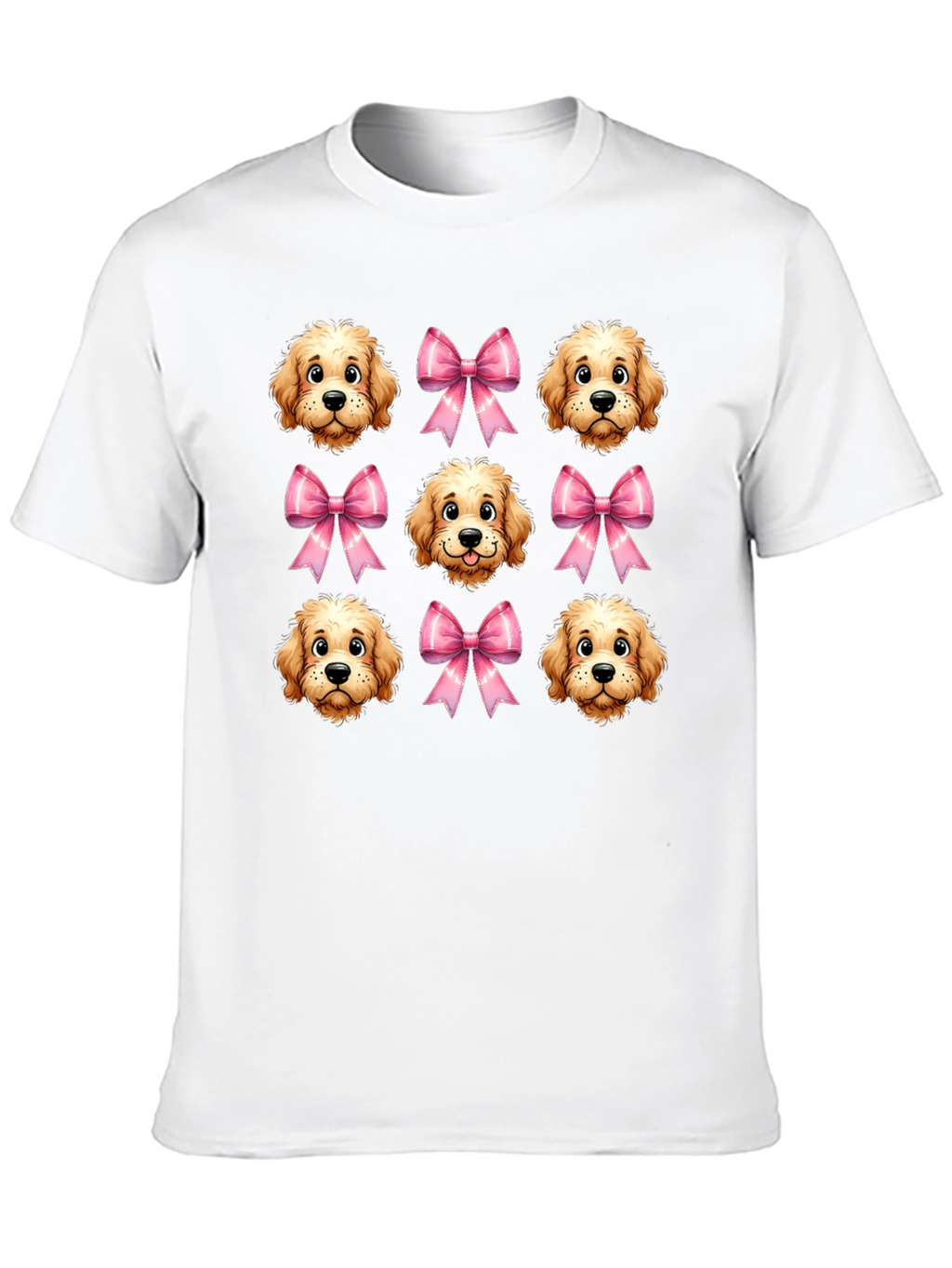 Dog & Bow Patterned T-Shirt