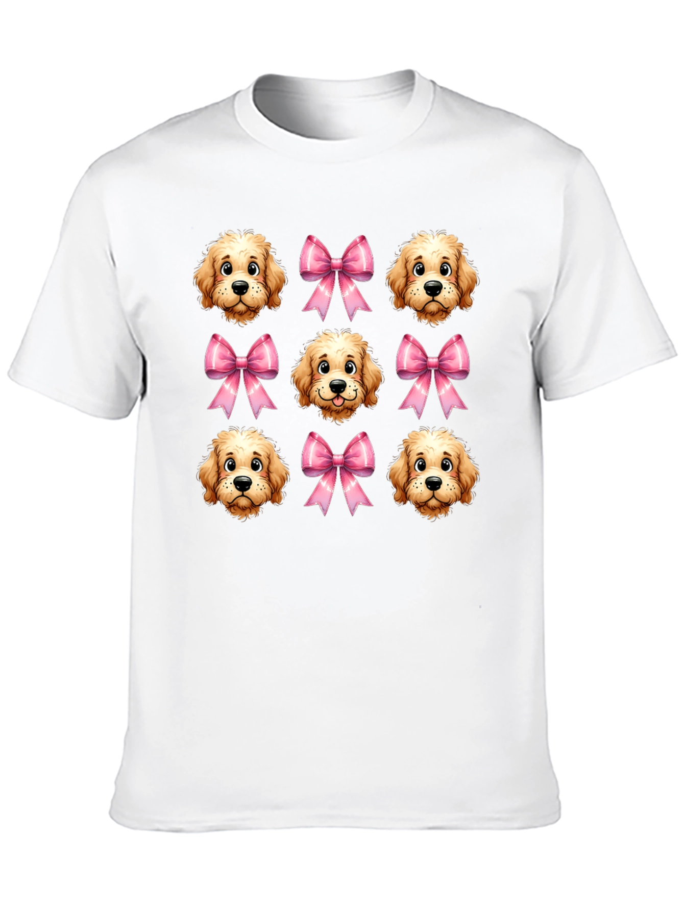 Dog & Bow Patterned T-Shirt