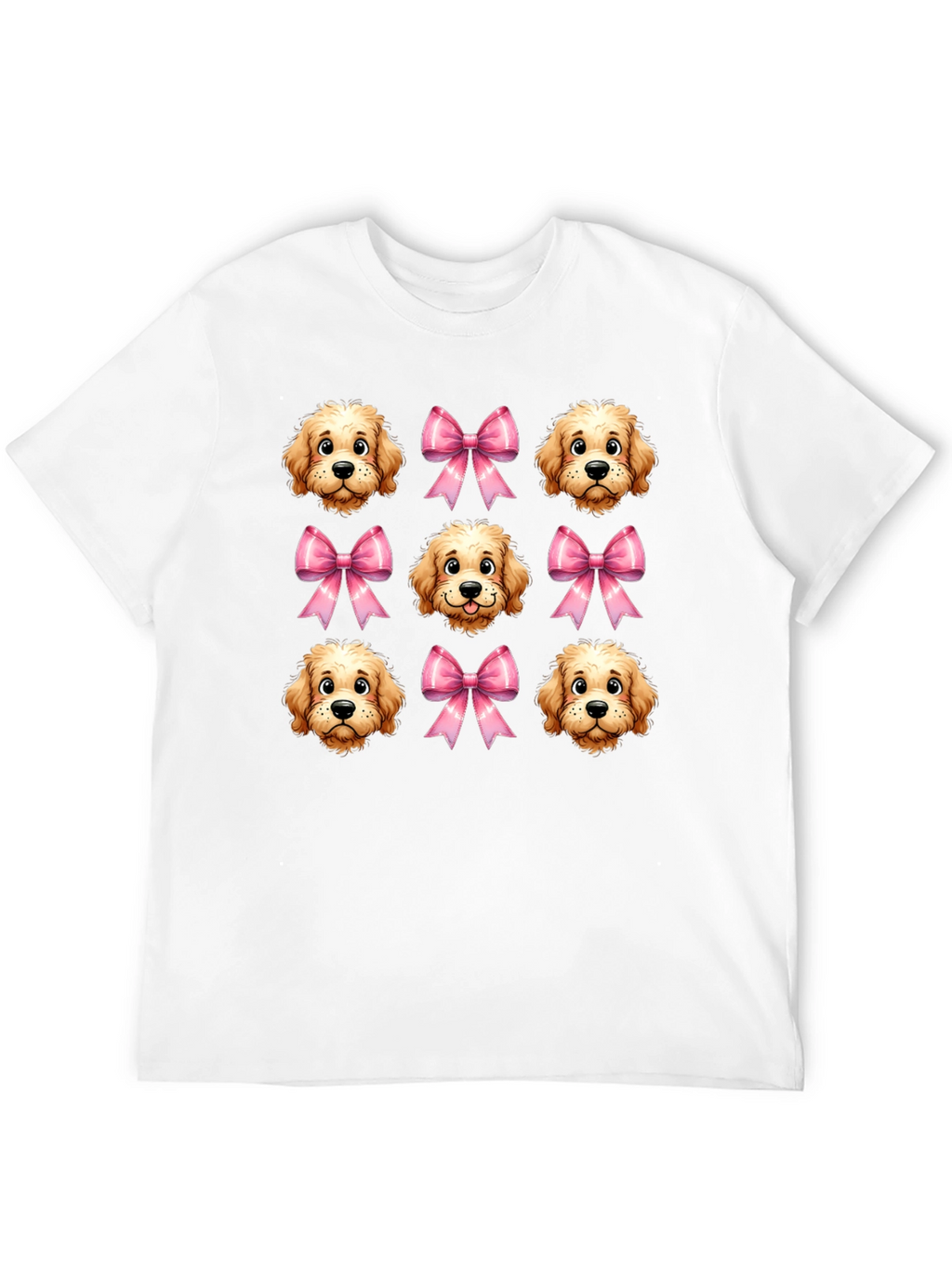 Dog & Bow Patterned T-Shirt