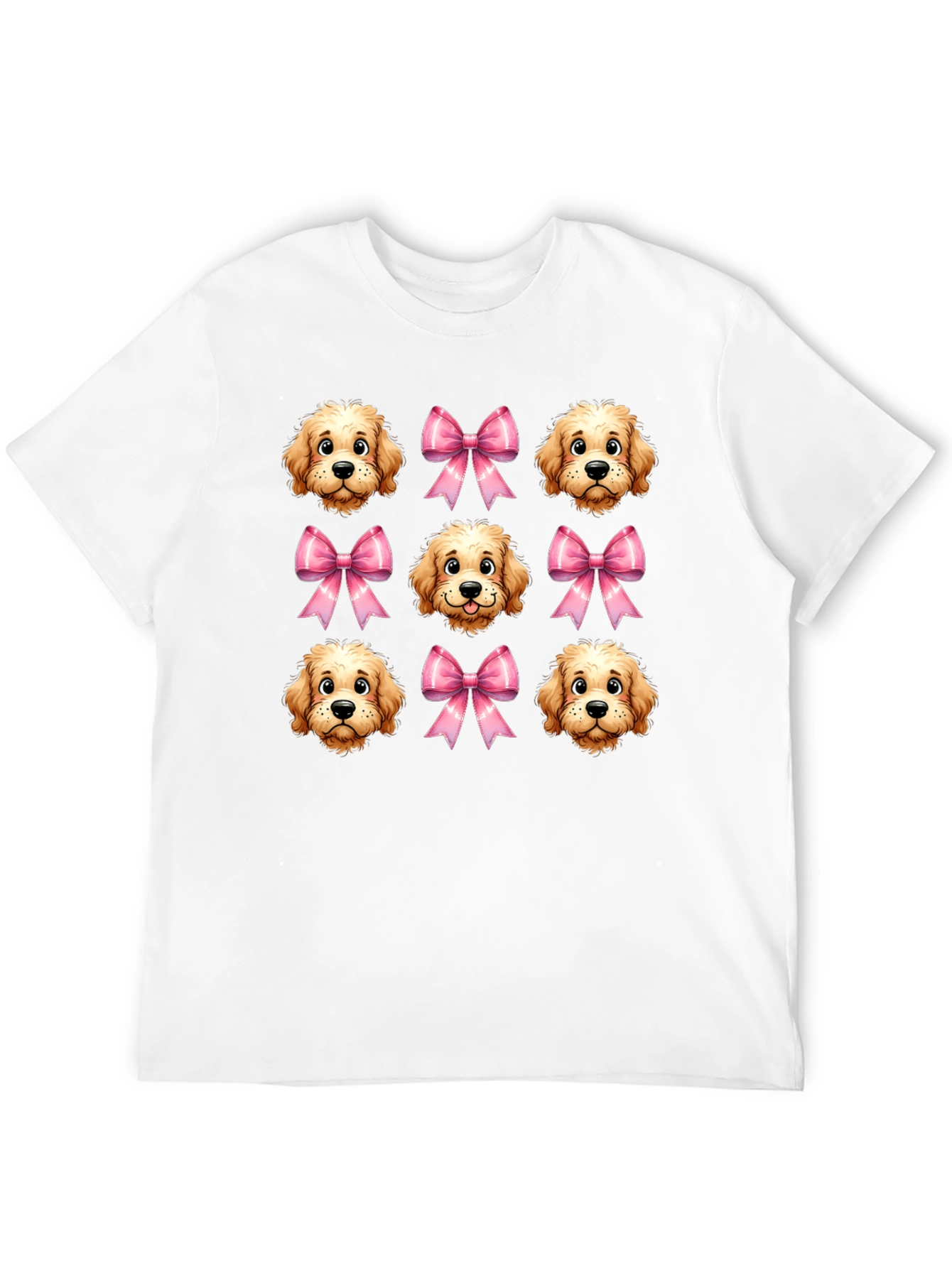 Dog & Bow Patterned T-Shirt