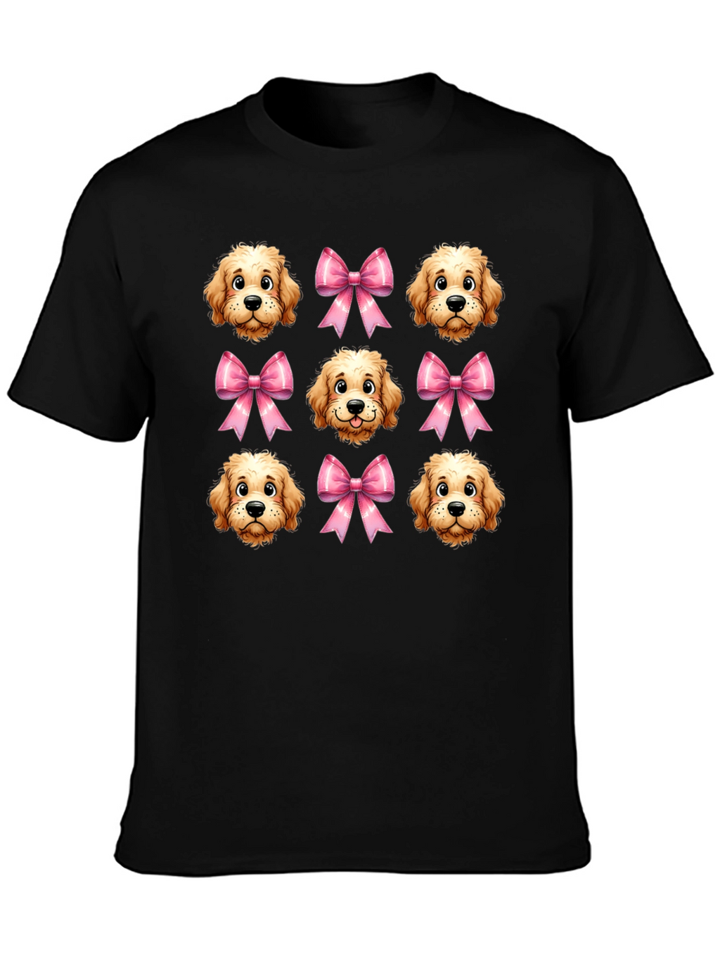 Dog & Bow Patterned T-Shirt