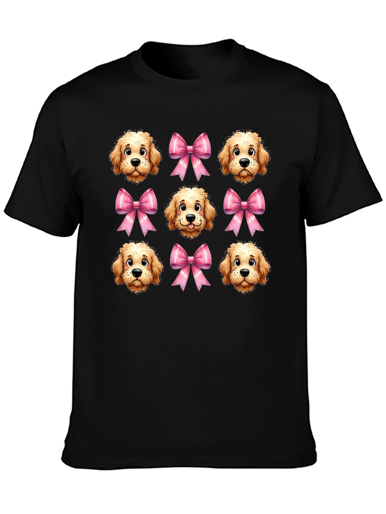 Dog & Bow Patterned T-Shirt