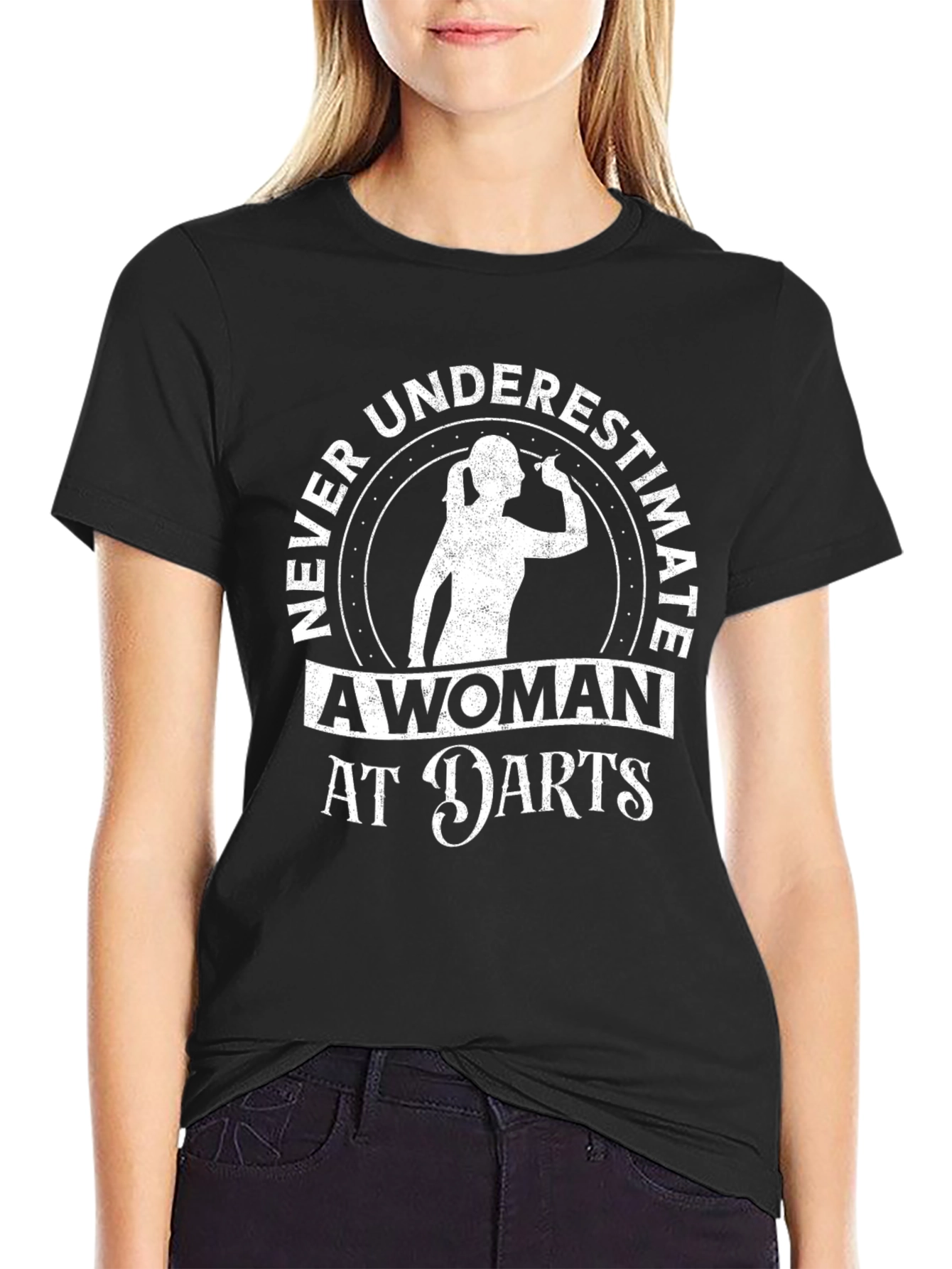 Never Underestimate a Woman at Darts T-Shirt