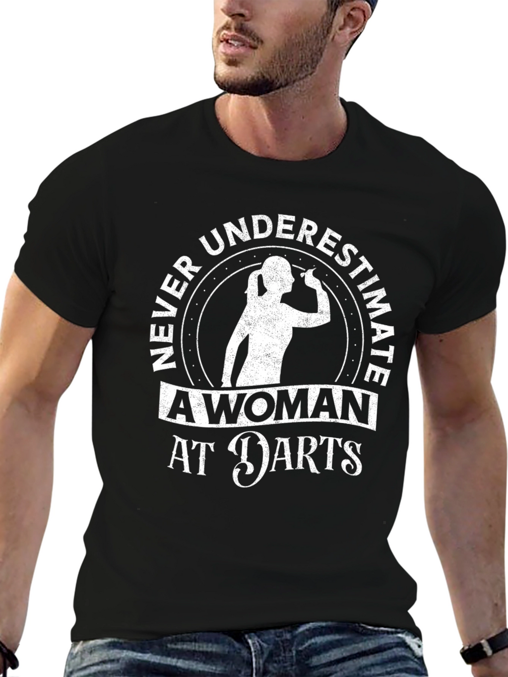 Never Underestimate a Woman at Darts T-Shirt