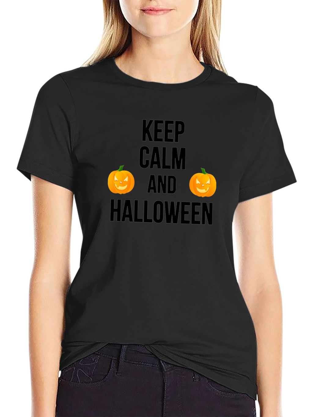Keep Calm Halloween T-Shirt - Pumpkin Tee