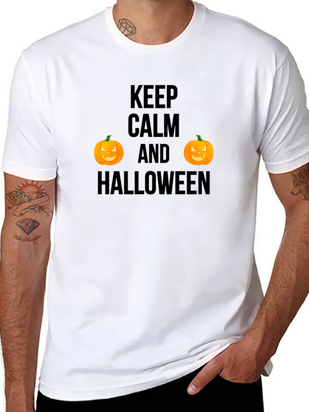 Keep Calm Halloween T-Shirt - Pumpkin Tee