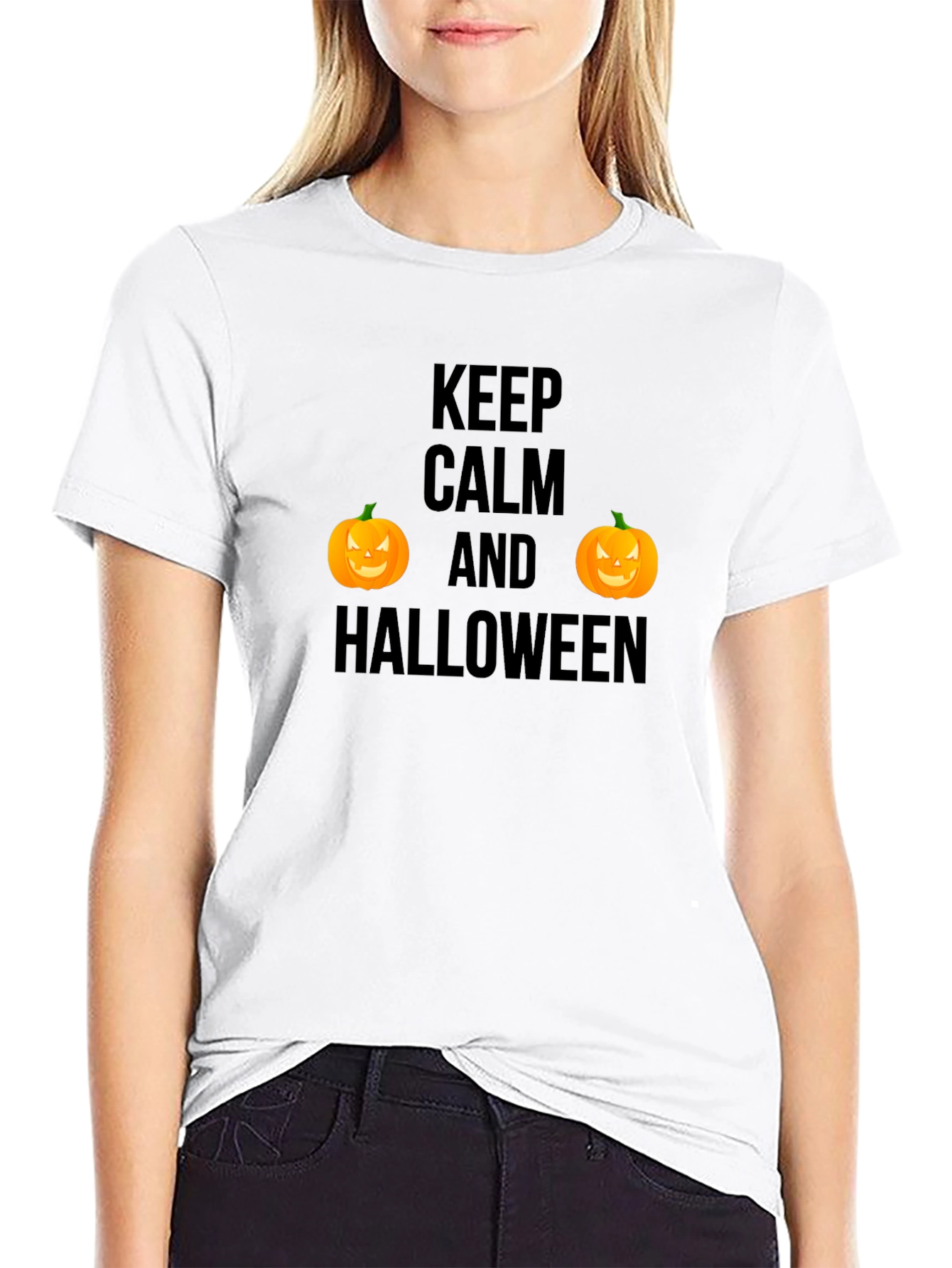 Keep Calm Halloween T-Shirt - Pumpkin Tee