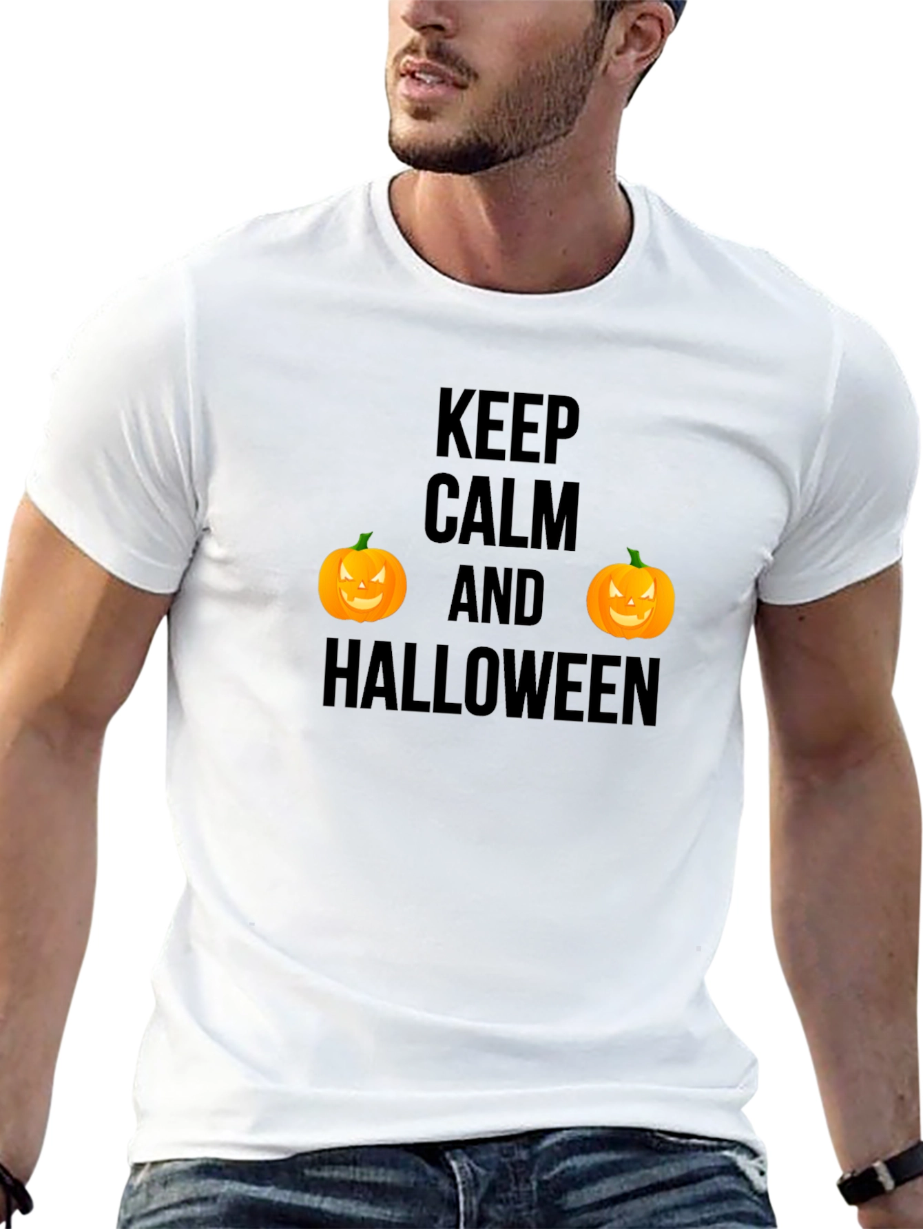 Keep Calm Halloween T-Shirt - Pumpkin Tee