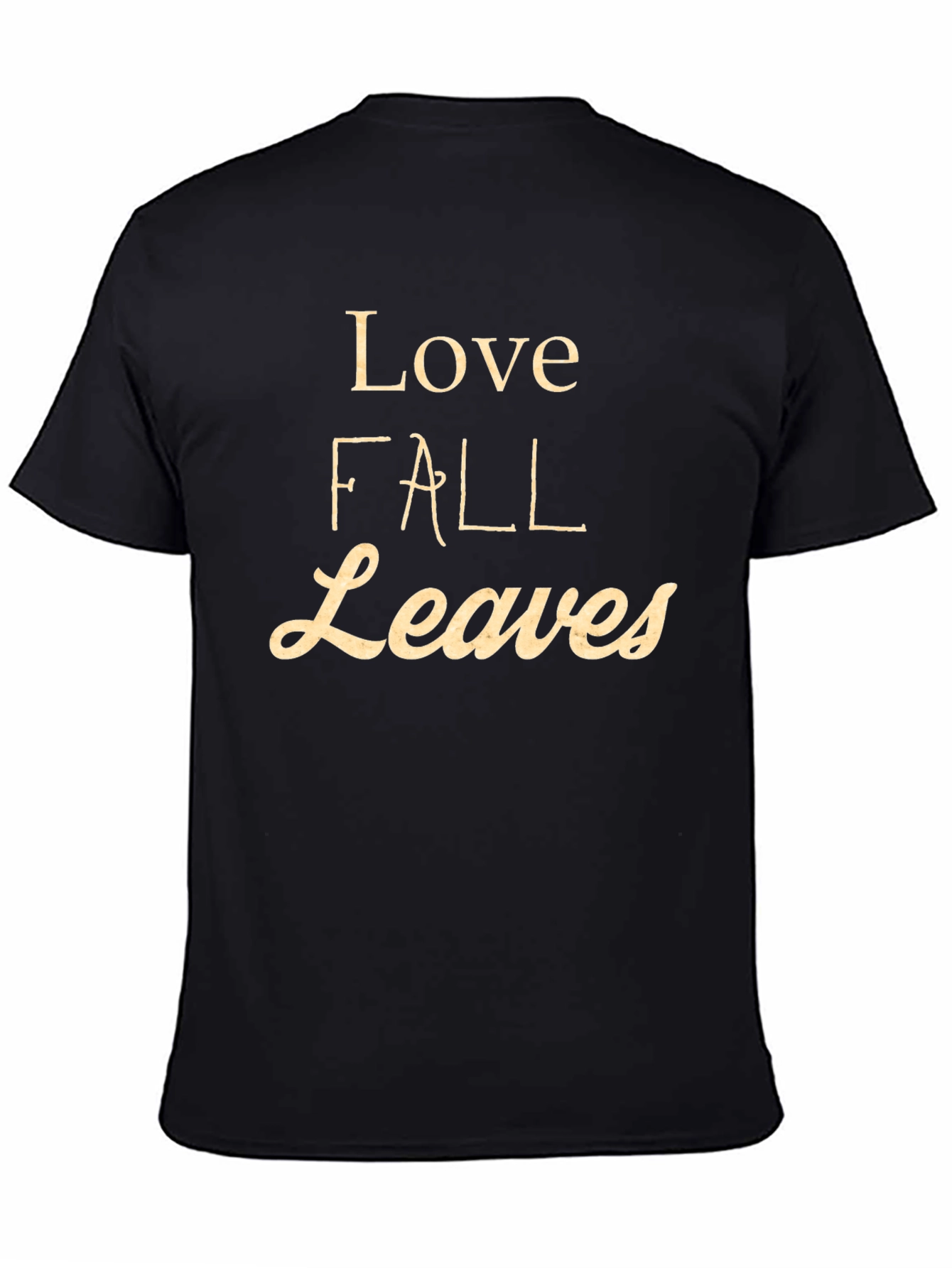 Love Fall Leaves Graphic Tee - Black T-Shirt