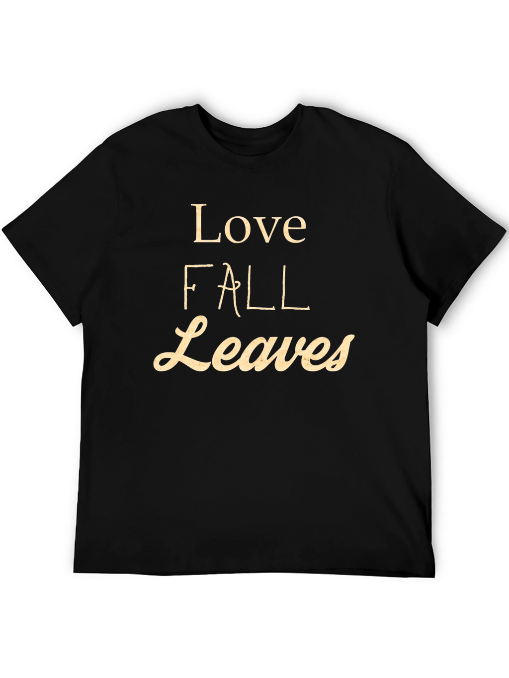 Love Fall Leaves Graphic Tee - Black T-Shirt