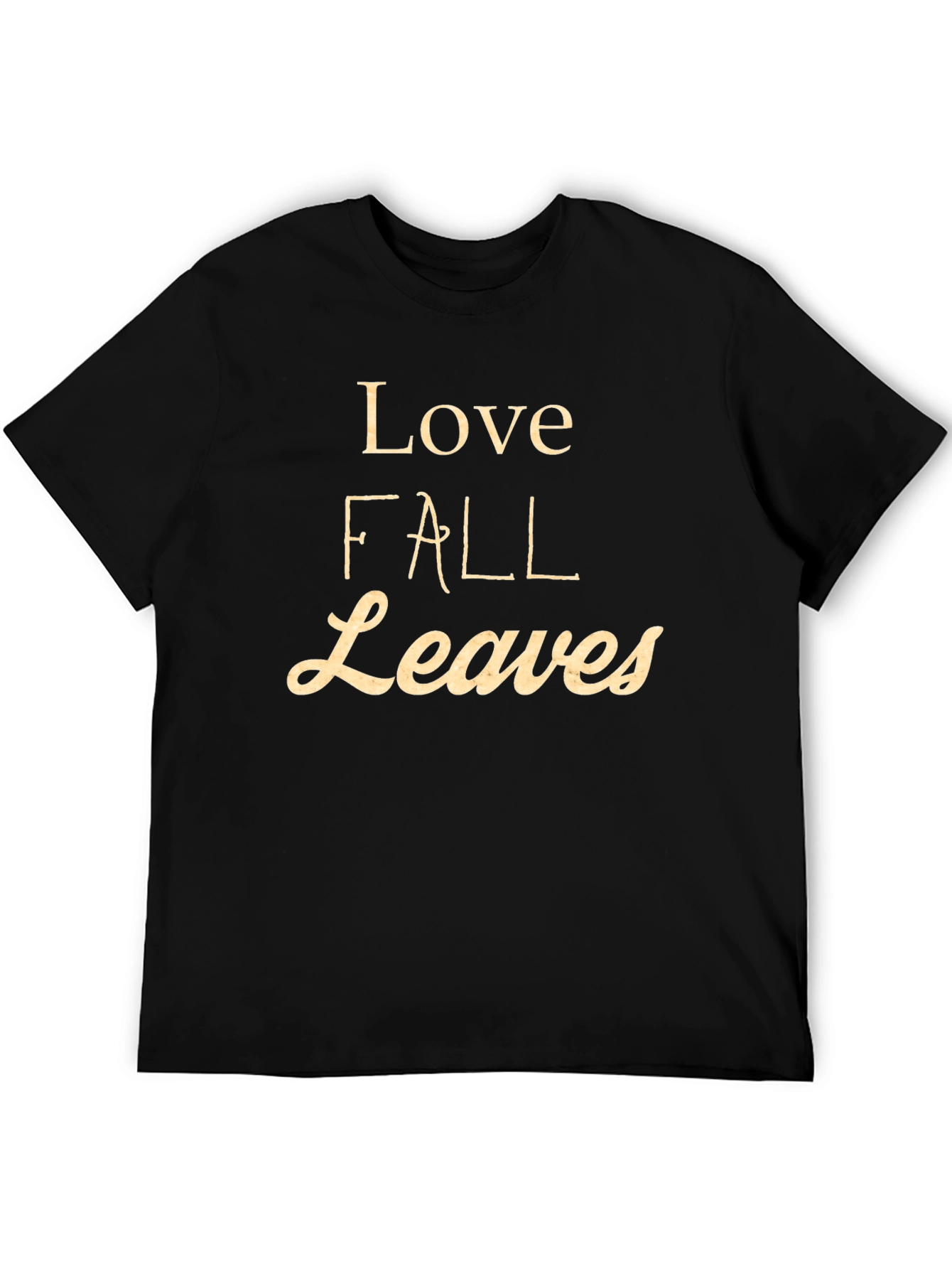 Love Fall Leaves Graphic Tee - Black T-Shirt