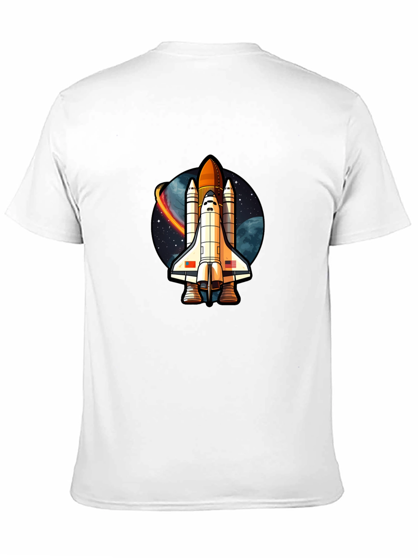 Space Shuttle Graphic T-Shirt - Classic Black Cotton Tee
