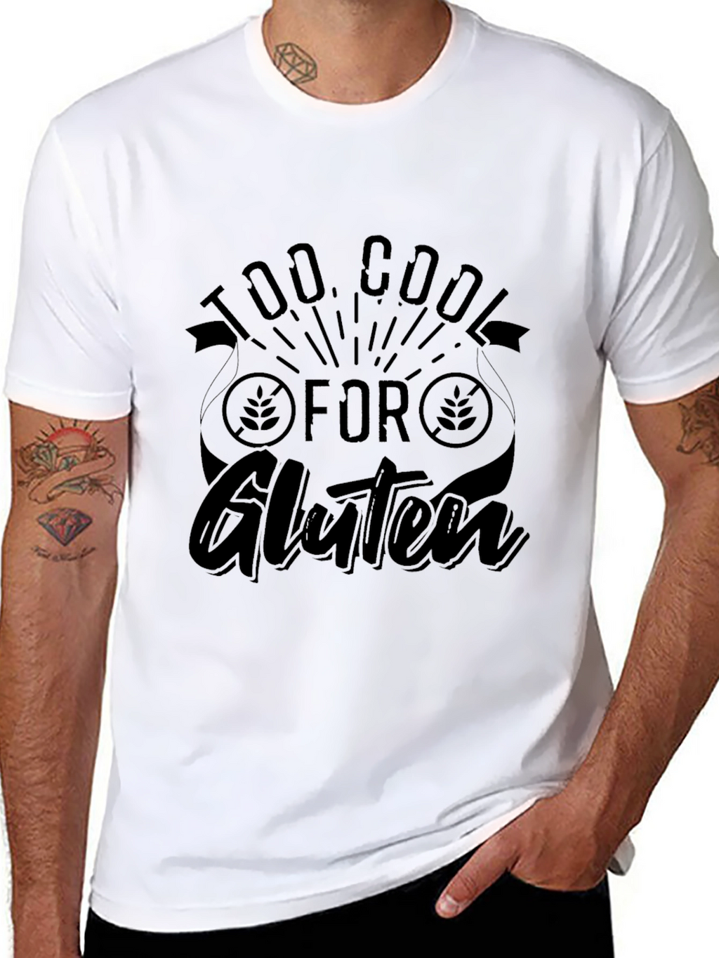 Too Cool for Gluten T-Shirt - Black